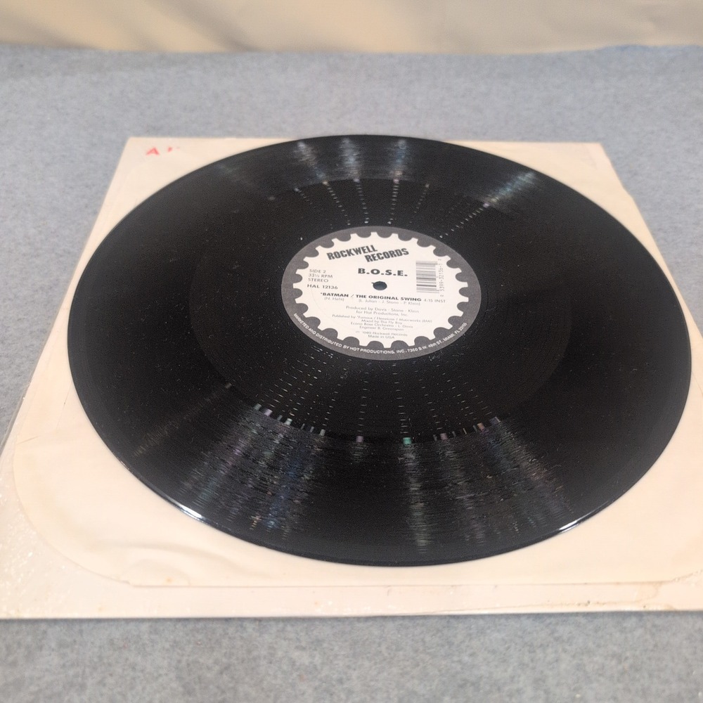 B.O.S.E. Batman The Original Swing 12" Vinyl Single Rockwell Records 1989 VG - Picture 5 of 6